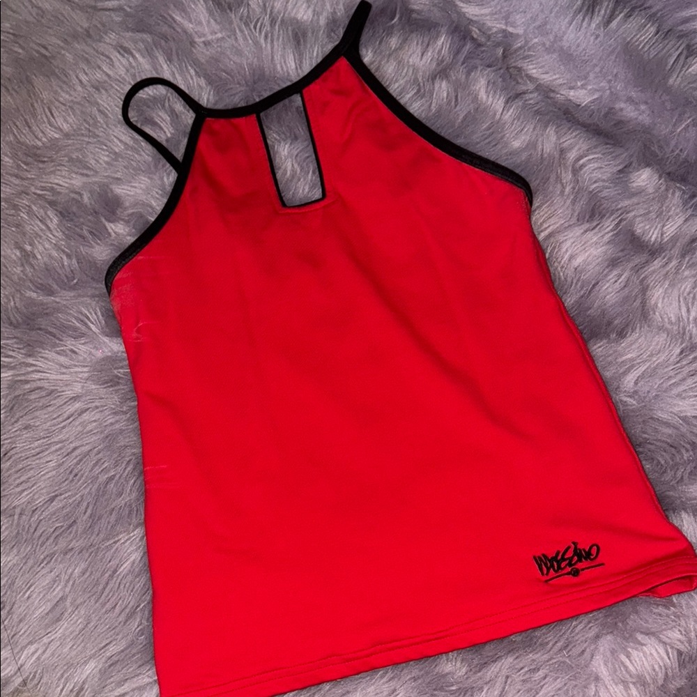 Mossimo Red Tank Top with Black Trim